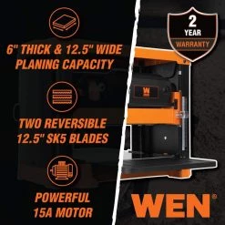 12.5 in. 15 Amp 2-Blade Benchtop Thickness Planer by WEN -Outlet WEN Store black wen planers pl1252 40 1000