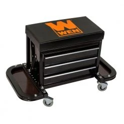 350-Pound Capacity Garage Glider Rolling Tool Chest Seat by WEN