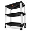 300 lbs. Capacity 32 in. x 18.5 in. Triple Decker Service 3-Tray and Utility Cart by WEN 2 300 lbs. Capacity 32 in. x 18.5 in. Triple Decker Service 3-Tray and Utility Cart by WEN -Outlet WEN Store black wen tool carts 73163 64 1000