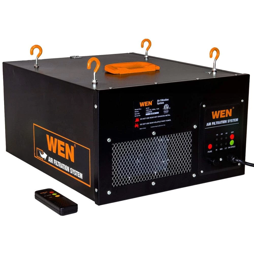 3-Speed Remote-Controlled Air Filtration System (300/350/400 CFM) by WEN 3 3-Speed Remote-Controlled Air Filtration System (300/350/400 CFM) by WEN