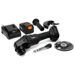 20-Volt Max Brushless Cordless 4-1/2 in. Angle Grinder with 4.0Ah Lithium-Ion Battery and Charger by WEN -Outlet WEN Store wen angle grinders 20944 c3 1000