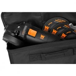 7.5 Amp Corded 4-1/2 in. Angle Grinder with Reversible Handle, 3 Grinding Discs and Carrying Case by WEN -Outlet WEN Store wen angle grinders 94475 44 1000