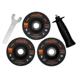 7.5 Amp Corded 4-1/2 in. Angle Grinder with Reversible Handle, 3 Grinding Discs and Carrying Case by WEN -Outlet WEN Store wen angle grinders 94475 4f 1000