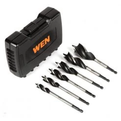 Tri-Flute Versatile Steel Auger Drill Bit Set with Carrying Case (6-Piece) by WEN 13 Tri-Flute Versatile Steel Auger Drill Bit Set with Carrying Case (6-Piece) by WEN -Outlet WEN Store wen auger bits db613a fa 1000