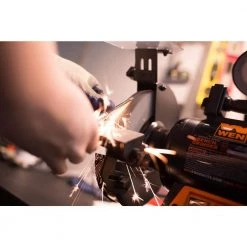 8 in. 5 Amp Variable Speed Bench Grinder with Flexible Work Light by WEN -Outlet WEN Store wen bench grinders bg4280 1f 1000