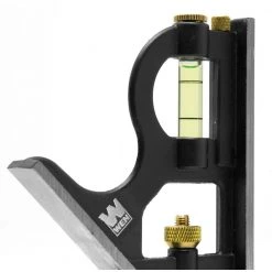 12 in. Aluminum Combination Square with Bubble Level by WEN -Outlet WEN Store wen carpenter squares me144l 1f 1000
