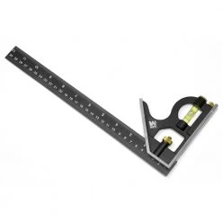 12 in. Aluminum Combination Square with Bubble Level by WEN -Outlet WEN Store wen carpenter squares me144l 4f 1000
