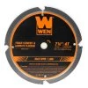 7-1/4 in. 4-Tooth Diamond-Tipped (PCD) Professional Circular Saw Blade for Fiber Cement and Laminate Flooring by WEN -Outlet WEN Store wen circular saw blades bl0704 64 1000
