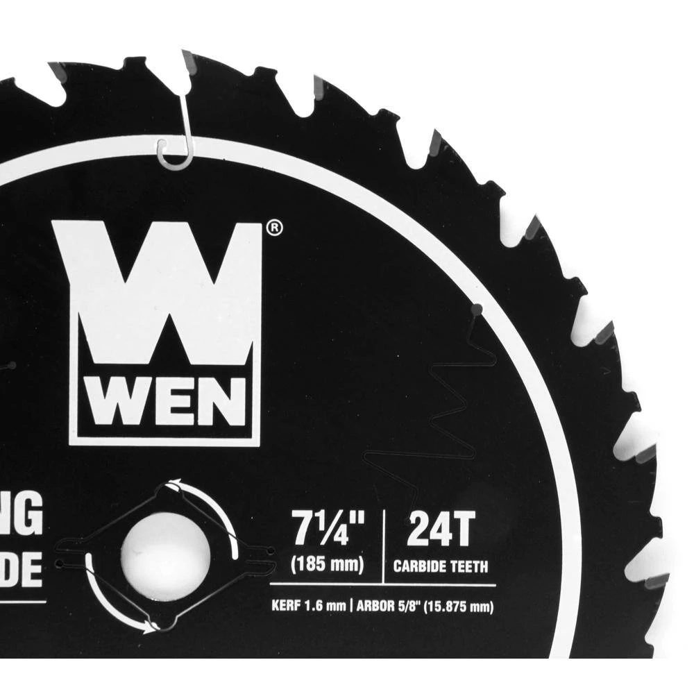 7.25 in. 24-Tooth Carbide-Tipped Professional Framing Saw Blade for Miter Saws and Circular Saws by WEN 4 7.25 in. 24-Tooth Carbide-Tipped Professional Framing Saw Blade for Miter Saws and Circular Saws by WEN - Image 2