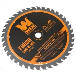 7.25 in. 40-Tooth Carbide-Tipped Professional Finish Saw Blade for Miter Saws and Circular Saws by WEN -Outlet WEN Store wen circular saw blades bl0740 1f 1000