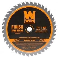 7.25 in. 40-Tooth Carbide-Tipped Professional Finish Saw Blade for Miter Saws and Circular Saws by WEN