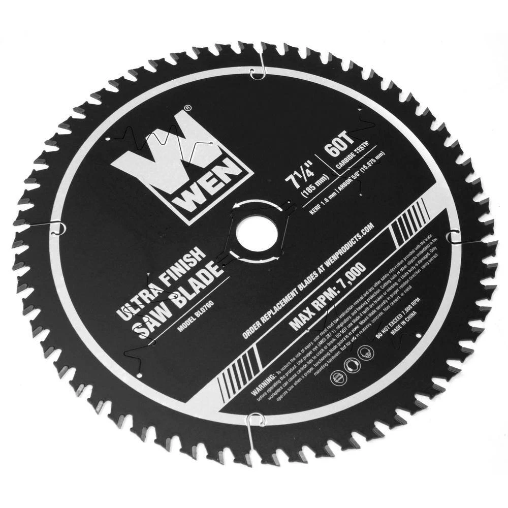 7.25 in. 60-Tooth Carbide-Tipped Professional Ultra Fine-Finish Circular Saw Blade with Cool-Cut Coating by WEN 6 7.25 in. 60-Tooth Carbide-Tipped Professional Ultra Fine-Finish Circular Saw Blade with Cool-Cut Coating by WEN - Image 4