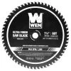 7.25 in. 60-Tooth Carbide-Tipped Professional Ultra Fine-Finish Circular Saw Blade with Cool-Cut Coating by WEN -Outlet WEN Store wen circular saw blades bl0760 64 1000