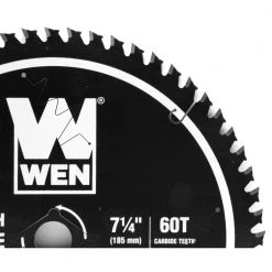 7.25 in. 60-Tooth Carbide-Tipped Professional Ultra Fine-Finish Circular Saw Blade with Cool-Cut Coating by WEN 7 7.25 in. 60-Tooth Carbide-Tipped Professional Ultra Fine-Finish Circular Saw Blade with Cool-Cut Coating by WEN -Outlet WEN Store wen circular saw blades bl0760 c3 1000