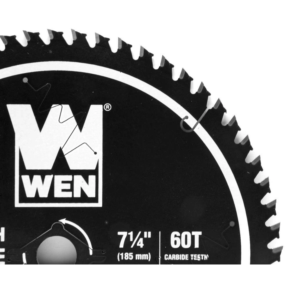 7.25 in. 60-Tooth Carbide-Tipped Professional Ultra Fine-Finish Circular Saw Blade with Cool-Cut Coating by WEN 4 7.25 in. 60-Tooth Carbide-Tipped Professional Ultra Fine-Finish Circular Saw Blade with Cool-Cut Coating by WEN - Image 2