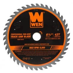 6.5 in. 42-Tooth Carbide-Tipped Thin-Kerf Professional ATAFR Track Saw Blade by WEN
