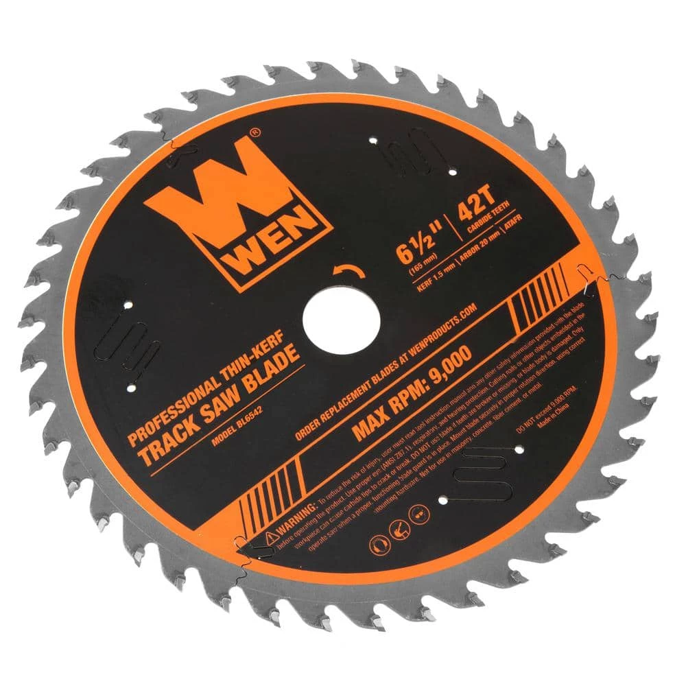 6.5 in. 42-Tooth Carbide-Tipped Thin-Kerf Professional ATAFR Track Saw Blade by WEN 4 6.5 in. 42-Tooth Carbide-Tipped Thin-Kerf Professional ATAFR Track Saw Blade by WEN - Image 2