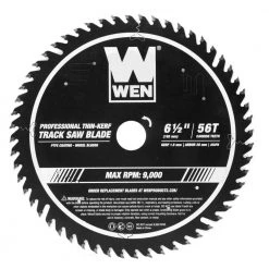 6.5 in. 56-Tooth Carbide-Tipped Thin-Kerf Professional ATAFR Track Saw Blade with PTFE Coating by WEN