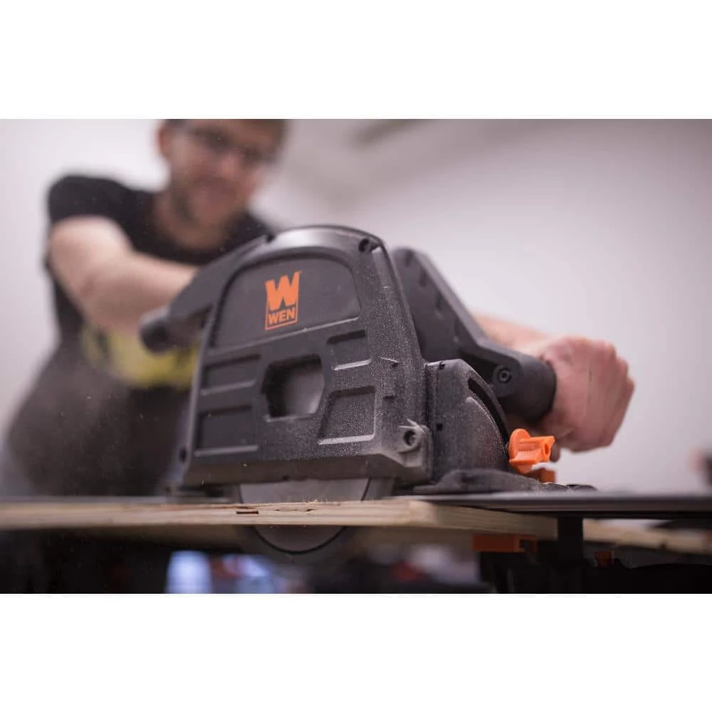 10 Amp 6.5 in. Plunge Cut Sidewinder Circular Track Saw by WEN 9 10 Amp 6.5 in. Plunge Cut Sidewinder Circular Track Saw by WEN - Image 7