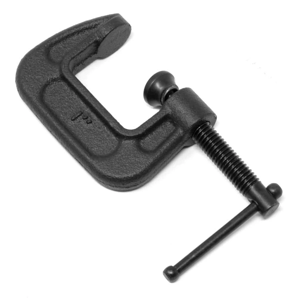 Heavy-Duty Cast Iron C-Clamps with 1 in. Jaw Opening and 0.8 in. Throat Set (4-Pack) by WEN 4 Heavy-Duty Cast Iron C-Clamps with 1 in. Jaw Opening and 0.8 in. Throat Set (4-Pack) by WEN - Image 2