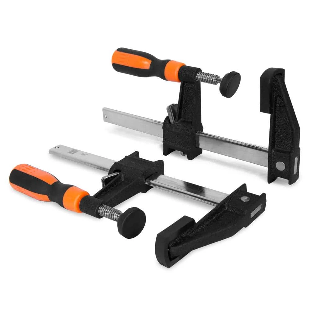 6 in. x 2.5 in. Quick-Adjust Steel Bar Clamps with Throat and Micro-Adjustment Handle (2-Pack) by WEN 3 6 in. x 2.5 in. Quick-Adjust Steel Bar Clamps with Throat and Micro-Adjustment Handle (2-Pack) by WEN