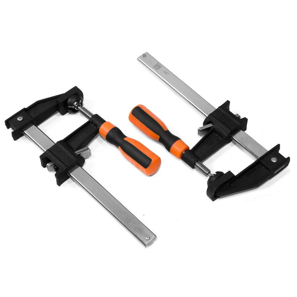 6 in. x 2.5 in. Quick-Adjust Steel Bar Clamps with Throat and Micro-Adjustment Handle (2-Pack) by WEN 4 6 in. x 2.5 in. Quick-Adjust Steel Bar Clamps with Throat and Micro-Adjustment Handle (2-Pack) by WEN - Image 2