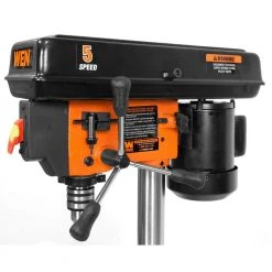 2.3-Amp 8 in. 5-Speed Cast Iron Benchtop Drill Press with 1/2 in. Chuck Capacity by WEN -Outlet WEN Store wen drill presses 4206t 1f 1000