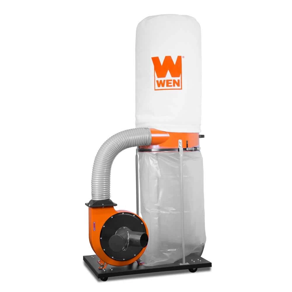 1,300 CFM 14 Amp 50 Gal. 5 Mic Woodworking Dust Collector with Collection Bag and Mobile Base by WEN 3 1,300 CFM 14 Amp 50 Gal. 5 Mic Woodworking Dust Collector with Collection Bag and Mobile Base by WEN