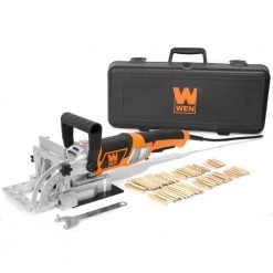 8.5 Amp Plate and Biscuit Joiner with Case and Biscuits by WEN