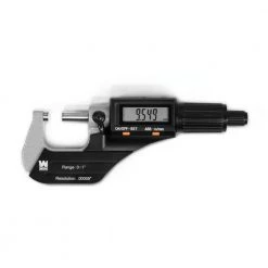 Standard and Metric Digital Micrometer with 0 in. to 1 in. Range, 0.00005 in. Accuracy, LCD Readout and Storage Case by WEN