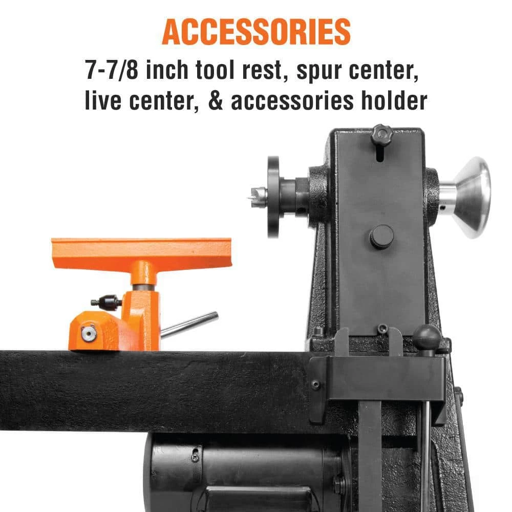 4.5 Amp 12 in. x 18 in. 5-Speed Benchtop Wood Lathe by WEN 10 4.5 Amp 12 in. x 18 in. 5-Speed Benchtop Wood Lathe by WEN - Image 8