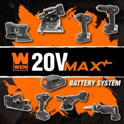 20-Volt Max Brushless Cordless 3-1/4 in. Hand Planer with 4.0 Ah Lithium-Ion Battery and Charger by WEN -Outlet WEN Store wen planers 20653 76 1000