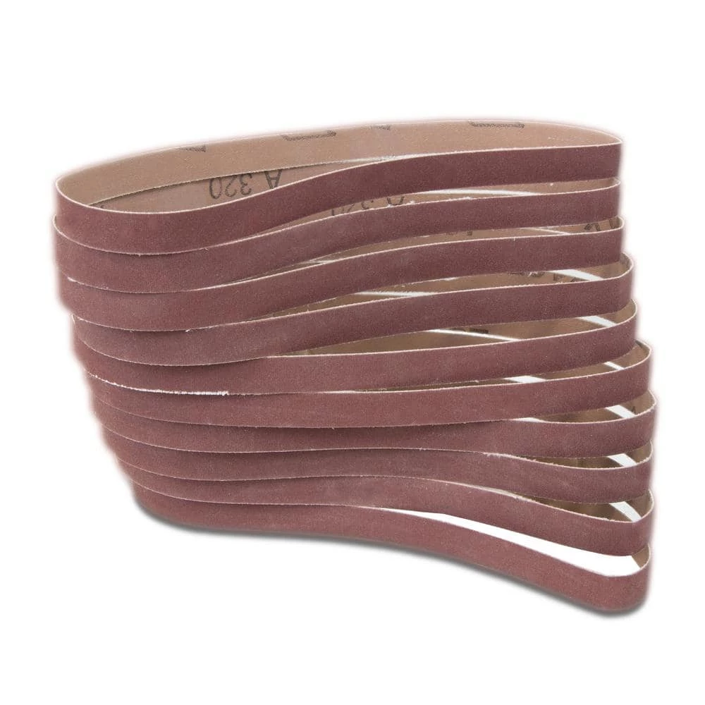 120-Grit 1/2 in. x 18 in. Sanding Belt Sandpaper (10-Pack) by WEN 3 120-Grit 1/2 in. x 18 in. Sanding Belt Sandpaper (10-Pack) by WEN