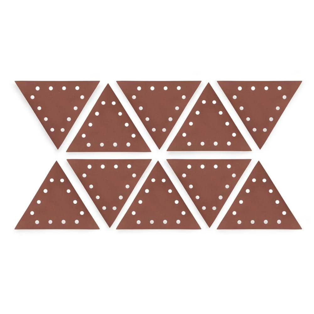 Drywall Sander 11-1/4 in. 120-Grit Hook and Loop Triangle Sandpaper (10-Pack) by WEN 3 Drywall Sander 11-1/4 in. 120-Grit Hook and Loop Triangle Sandpaper (10-Pack) by WEN