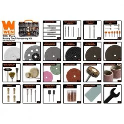 Assorted Rotary Tool Accessory Kit with Carrying Case (282-Piece) by WEN -Outlet WEN Store wen rotary tool accessory kits 230282a 4f 1000