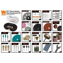 Rotary Tool Accessory Kit with Carrying Case (327-Piece) by WEN 10 Rotary Tool Accessory Kit with Carrying Case (327-Piece) by WEN -Outlet WEN Store wen rotary tool accessory kits 230327a 4f 1000