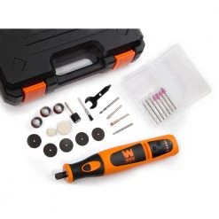 Variable Speed Lithium-Ion Cordless Rotary Tool Kit with 24-Piece Accessory Set, Charger, and Carrying Case by WEN -Outlet WEN Store wen rotary tools 23072 1f 1000