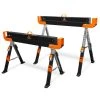 32 in. H 1300 lbs. Capacity Steel Adjustable Folding Sawhorse with 2 x 4 Support Arms (2-Pack) by WEN 1 32 in. H 1300 lbs. Capacity Steel Adjustable Folding Sawhorse with 2 x 4 Support Arms (2-Pack) by WEN -Outlet WEN Store wen saw horses wa1302 64 1000
