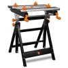 24 in. H Tilting Steel Adjustable Portable Work Bench Sawhorse and Vise with 8 Sliding Clamps by WEN 2 24 in. H Tilting Steel Adjustable Portable Work Bench Sawhorse and Vise with 8 Sliding Clamps by WEN -Outlet WEN Store wen saw horses wb2322t 64 1000