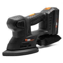 20-Volt Max Cordless Detailing Palm Sander with 2.0 Ah Lithium-Ion Battery and Charger by WEN