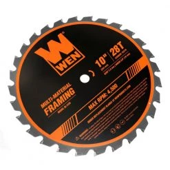 10 in. 28-Tooth Carbide-Tipped Professional Multi-Material Framing Saw Blade by WEN -Outlet WEN Store wen table saw blades miter saw blades bl1028 1f 1000