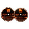 12 in. 32-Tooth and 80-Tooth Carbide-Tipped Professional Woodworking Saw Blade Set (2-Pack) by WEN -Outlet WEN Store wen table saw blades miter saw blades bl1232 2 64 1000