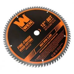 12 in. 80-Tooth Fine-Finish Professional Woodworking Saw Blade for Miter Saws and Table Saws by WEN 9 12 in. 80-Tooth Fine-Finish Professional Woodworking Saw Blade for Miter Saws and Table Saws by WEN -Outlet WEN Store wen table saw blades miter saw blades bl1280 1f 1000
