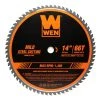 14 in. 66-Tooth Carbide-Tipped Professional Metal Saw Blade for Mild Steel Cutting by WEN -Outlet WEN Store wen table saw blades miter saw blades bl1466 64 1000