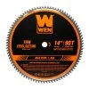 14 in. 90-Tooth Carbide-Tipped Professional Metal Saw Blade for Thin Steel Cutting by WEN -Outlet WEN Store wen table saw blades miter saw blades bl1490 64 1000