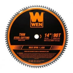 14 in. 90-Tooth Carbide-Tipped Professional Metal Saw Blade for Thin Steel Cutting by WEN