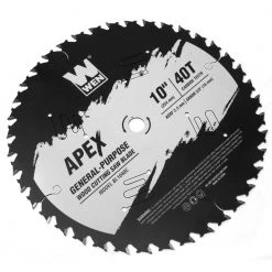 Apex 10 in. 40-Tooth Carbide-Tipped General-Purpose Industrial-Grade Woodworking Saw Blade with Cool-Cut Coating by WEN -Outlet WEN Store wen wood carving discs bl1040c 1f 1000
