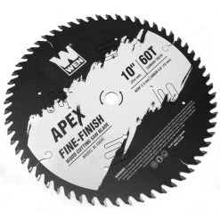 Apex 10 in. 60-Tooth Carbide-Tipped Fine-Finish Industrial-Grade Woodworking Saw Blade with Cool-Cut Coating by WEN -Outlet WEN Store wen wood carving discs bl1060c 1f 1000