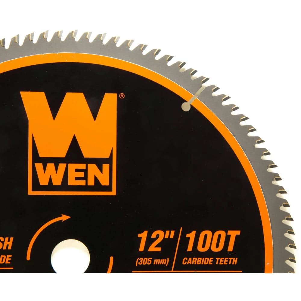 12 in. 100-Tooth Carbide-Tipped Ultra-Fine Finish Professional Woodworking Saw Blade for Miter Saws and Table Saws by WEN 4 12 in. 100-Tooth Carbide-Tipped Ultra-Fine Finish Professional Woodworking Saw Blade for Miter Saws and Table Saws by WEN - Image 2
