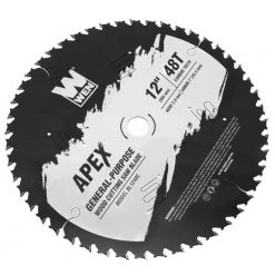 Apex 12 in. 48-Tooth Carbide-Tipped General-Purpose Industrial-Grade Woodworking Saw Blade with Cool-Cut Coating by WEN -Outlet WEN Store wen wood carving discs bl1248c 1f 1000